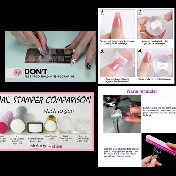 $5 STAINLESS STEEL WITH PINK BACKING NAIL STAMPING PLATE. NEW. $5 IF BUNDLED - Picture 13 of 16